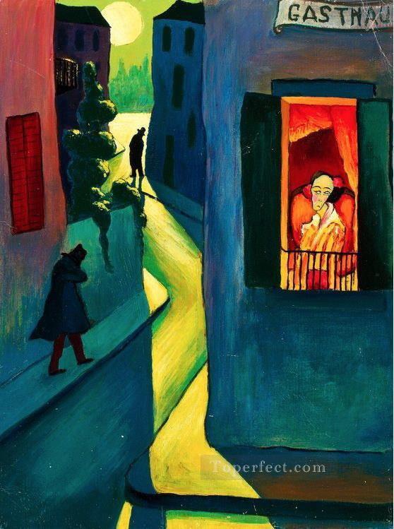 city Marianne von Werefkin Expressionism Oil Paintings